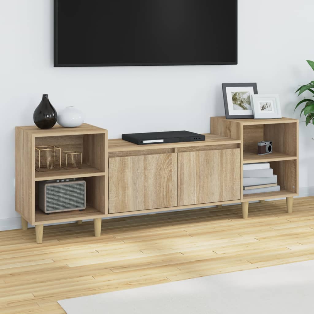 Tv-Meubel 160X35X55 Cm Bewerkt Hout
