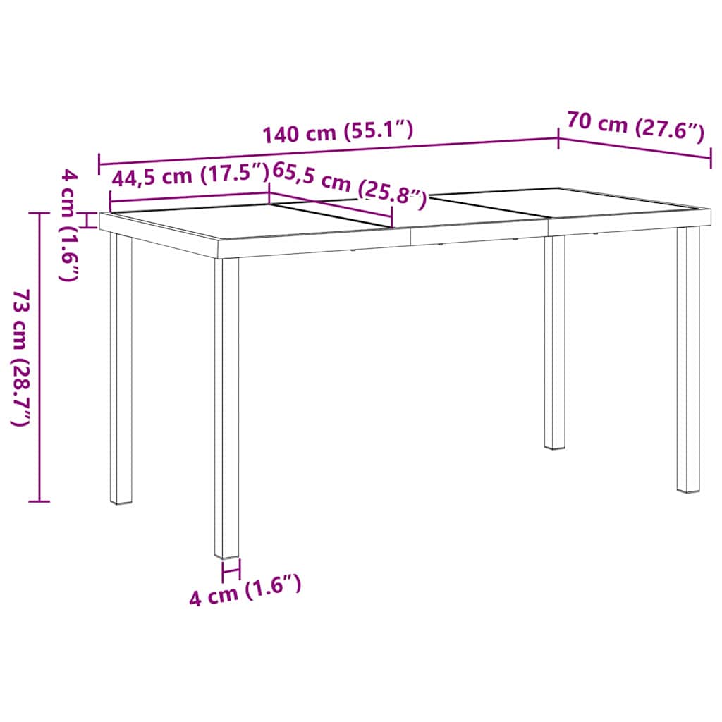 Tuin Eetset 5 Pcs Poly Rattan