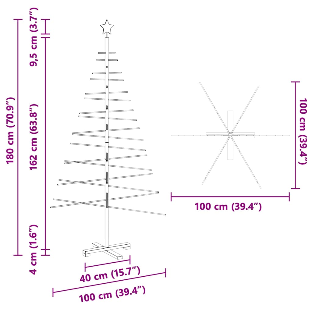 Houten Kerstboom Met Standaard Bamboe
