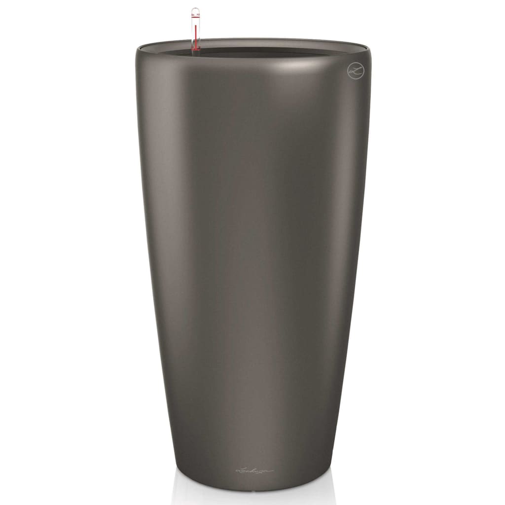 Lechuza Plantenbak Rondo 40 All-In-One Houtskool Metallic 15743