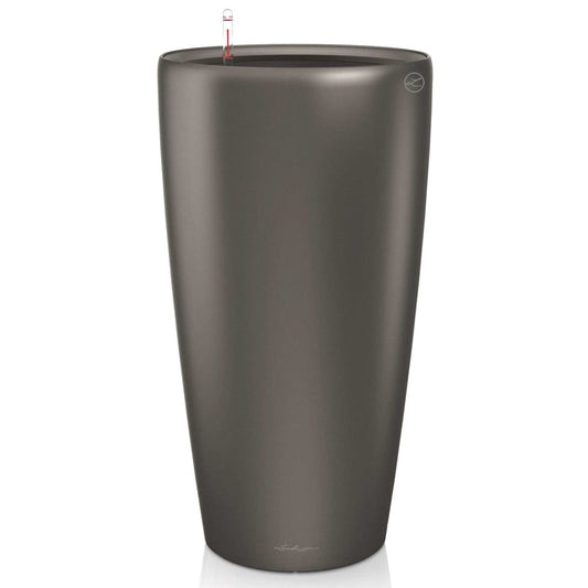 Lechuza Plantenbak Rondo 40 All-In-One Houtskool Metallic 15743