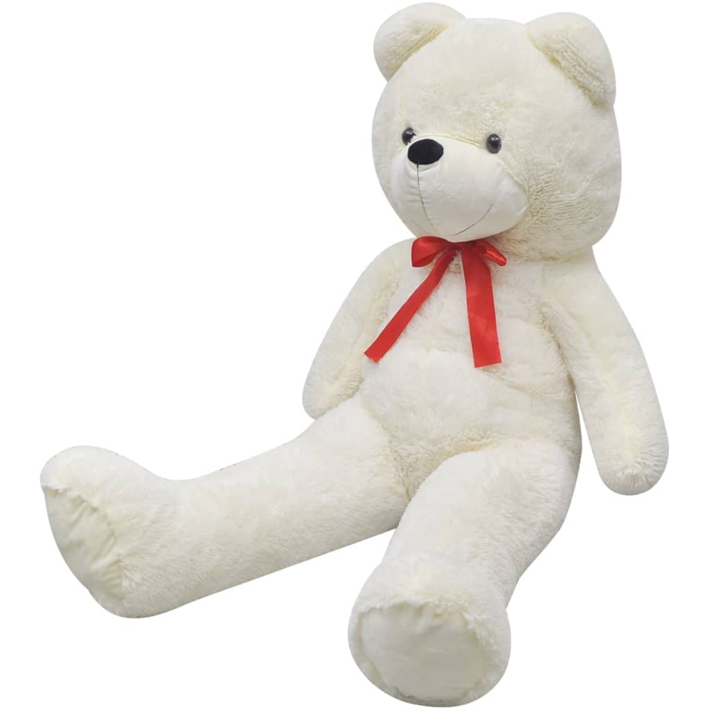 Teddybeer Xxl 135 Cm Zacht Pluche Wit