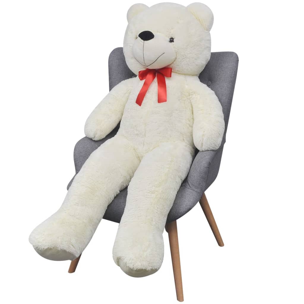 Teddybeer Xxl 135 Cm Zacht Pluche Wit