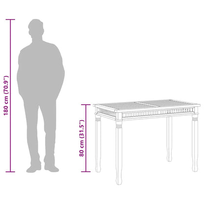 Tuintafel 110X65X80 Cm Massief Teakhout