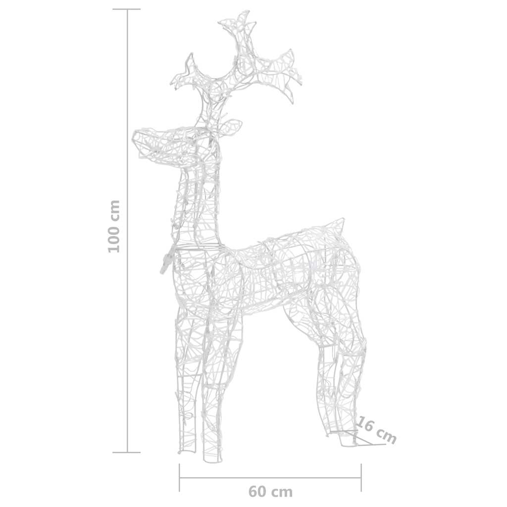 Kerstversiering Rendier 90 Led's Acryl Multikleur