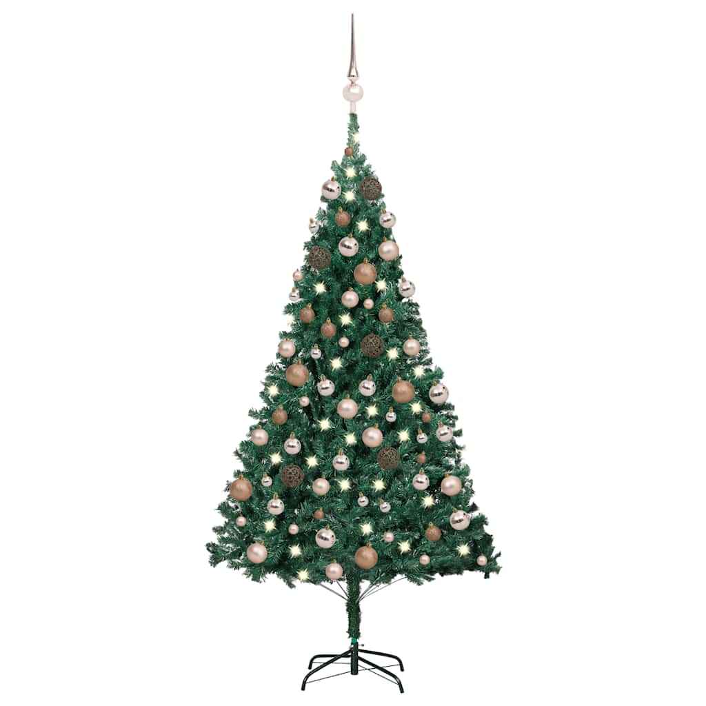 Kunstkerstboom Met Verlichting En Kerstballen Pvc