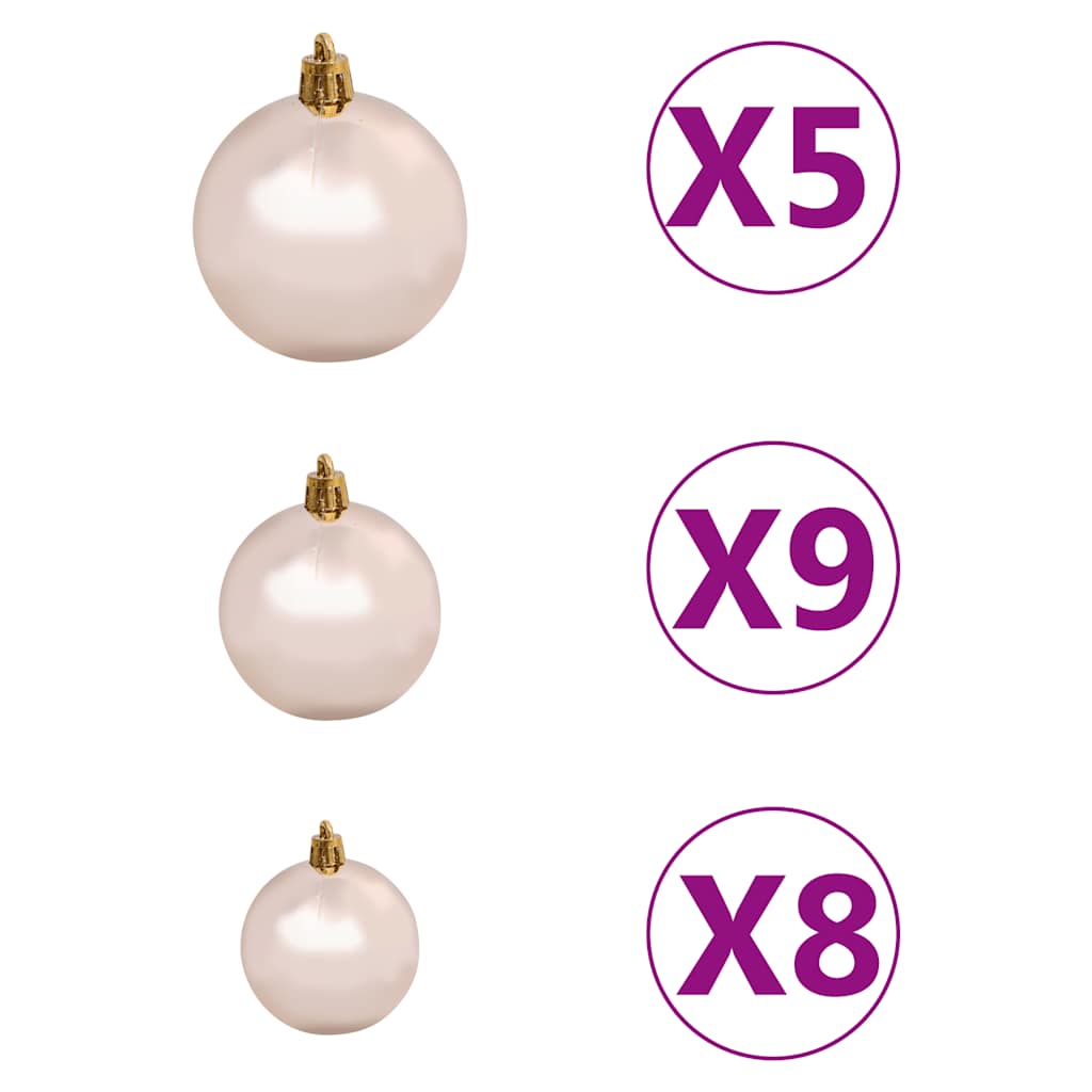 Kunstkerstboom Met Verlichting En Kerstballen Pvc