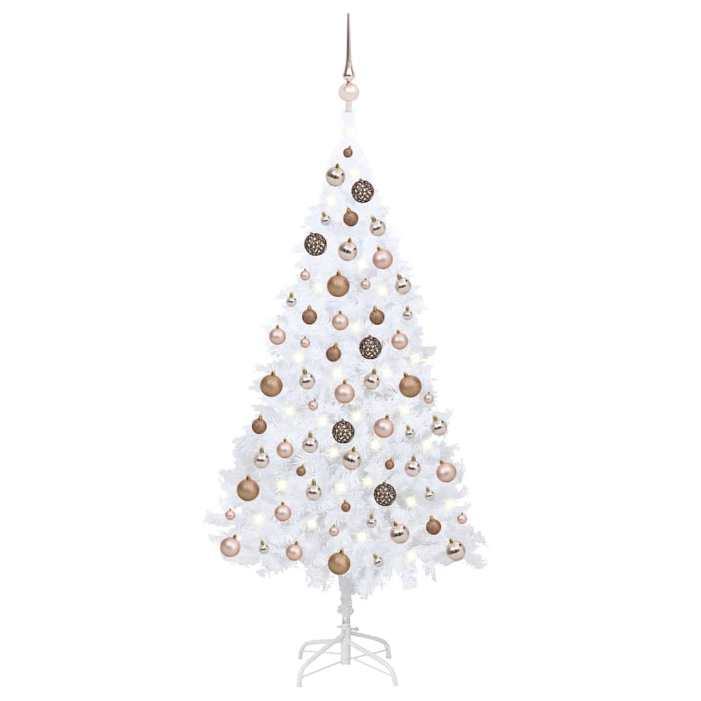 Kunstkerstboom Met Verlichting En Kerstballen Pvc
