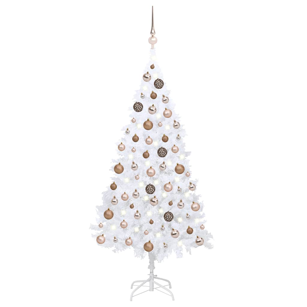Kunstkerstboom Met Verlichting En Kerstballen Pvc