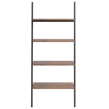 Ladderrek Met 4 Schappen 64X34X150,5 Cm En Zwart