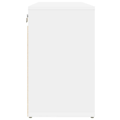 Schoenenkast Met Plank Bewerkt Hout