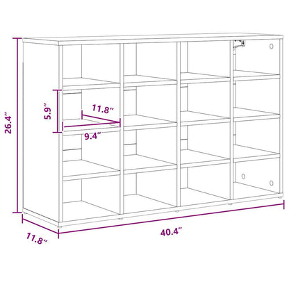 Schoenenkast Eiken Bewerkt Hout