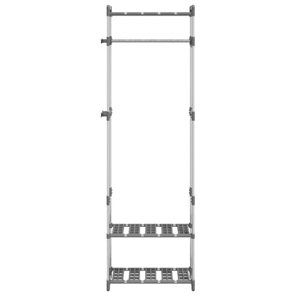 Kledingrek 3-Laags Aluminium Zilverkleurig