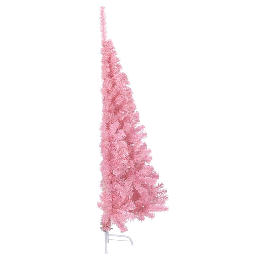 Kunstkerstboom Met Standaard Half 120 Cm Pvc Roze