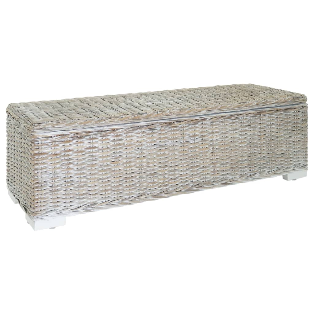 Opbergbox 110 Cm Natuurlijk Kubu Rattan & Massief Mahoniehout