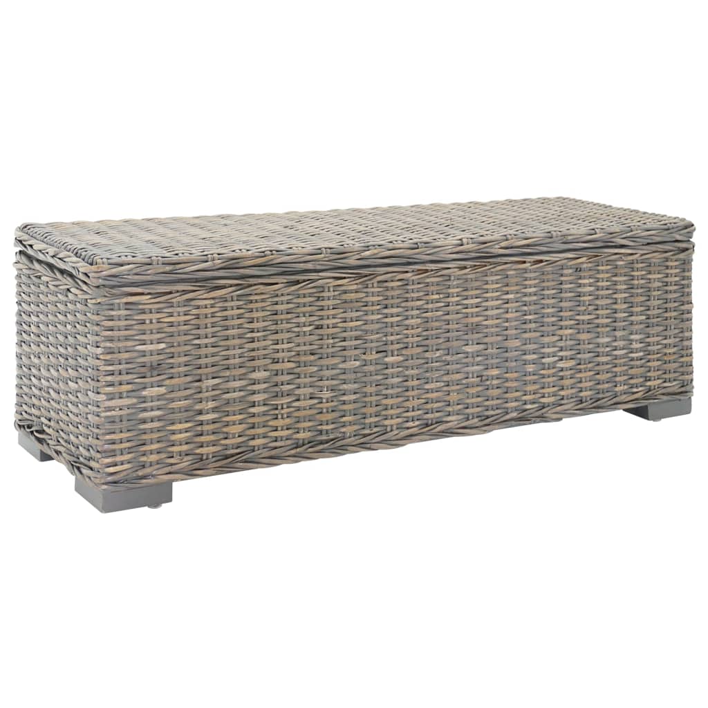 Opbergbox 110 Cm Natuurlijk Kubu Rattan En Mahoniehout