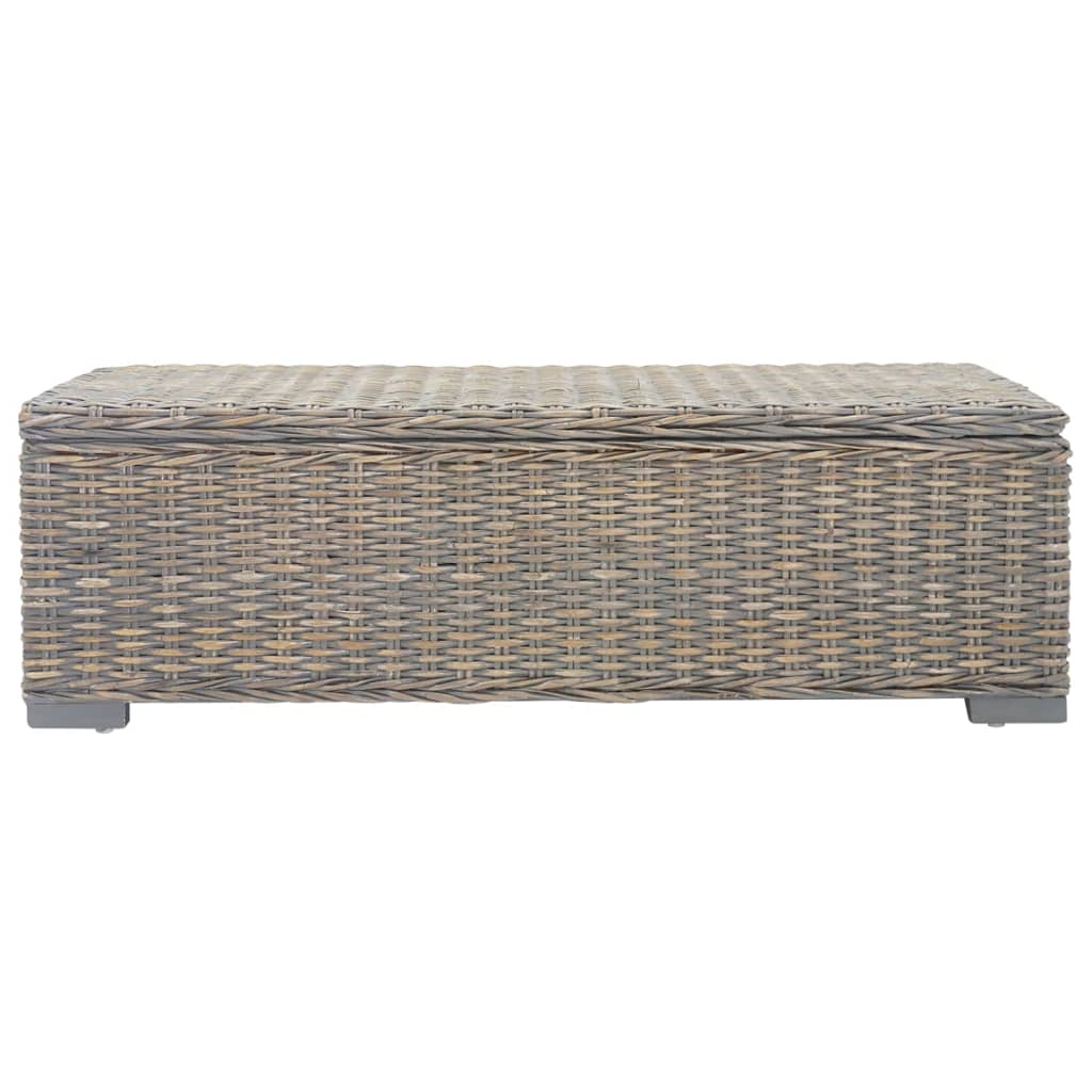 Opbergbox 110 Cm Natuurlijk Kubu Rattan En Mahoniehout