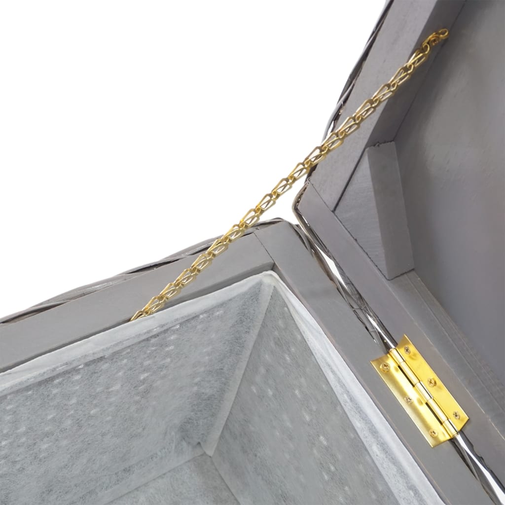 Opbergbox 110 Cm Natuurlijk Kubu Rattan En Mahoniehout