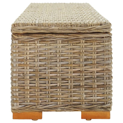 Opbergbox 110 Cm Natuurlijk Kubu Rattan En Massief Mahoniehout