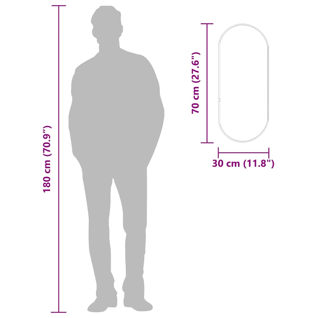Wandspiegel Ovaal Kleurig