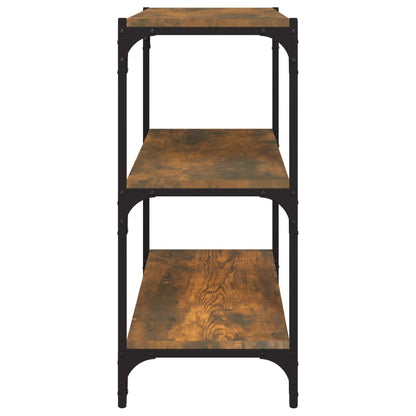 Boekenkast 60X33X70,5 Cm Bewerkt Hout En Staal Gerookt Eiken