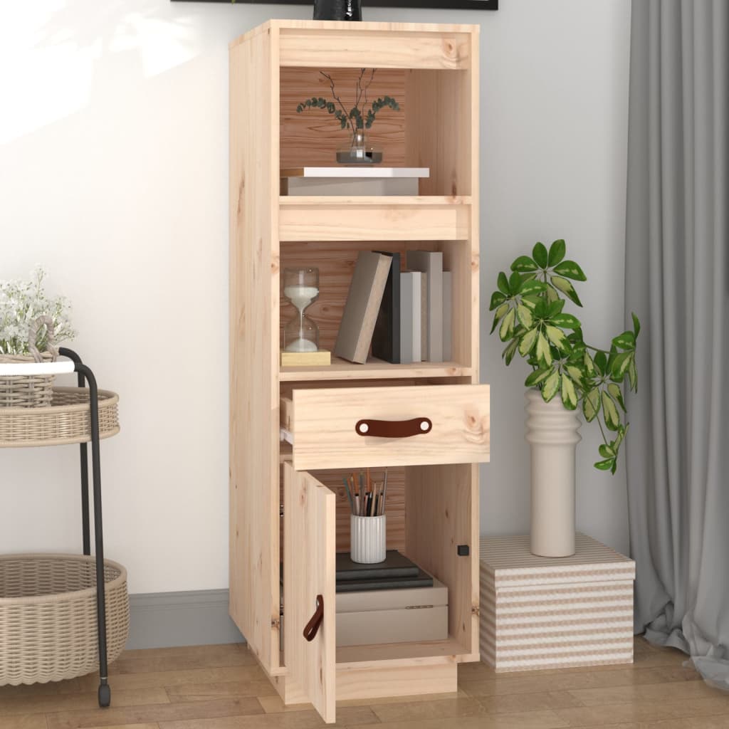 Hoge Kast 34X40X108,5 Cm Massief Grenenhout