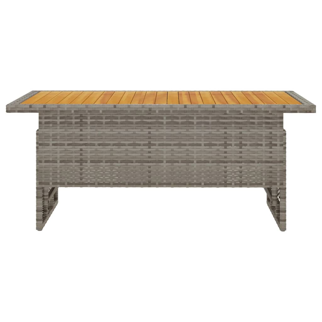 Tuintafel 100X50X43/63 Cm Acaciahout En Poly Rattan