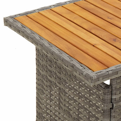 Tuintafel 100X50X43/63 Cm Acaciahout En Poly Rattan