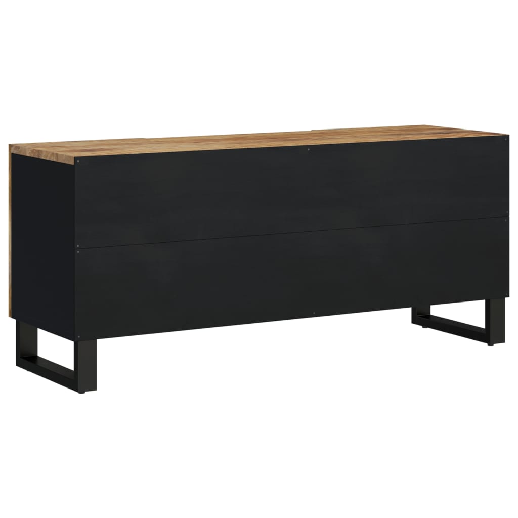 Tv-Meubel 105X33,5X46 Cm Massief Mangohout En Bewerkt Hout