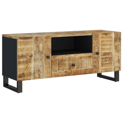 Tv-Meubel 105X33,5X46 Cm Massief Mangohout En Bewerkt Hout