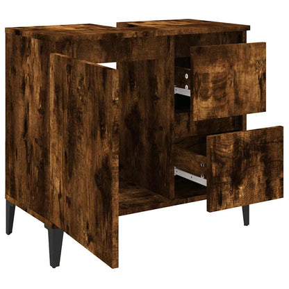 Badkamerkast 65X33X60 Cm Bewerkt Hout Kleurig