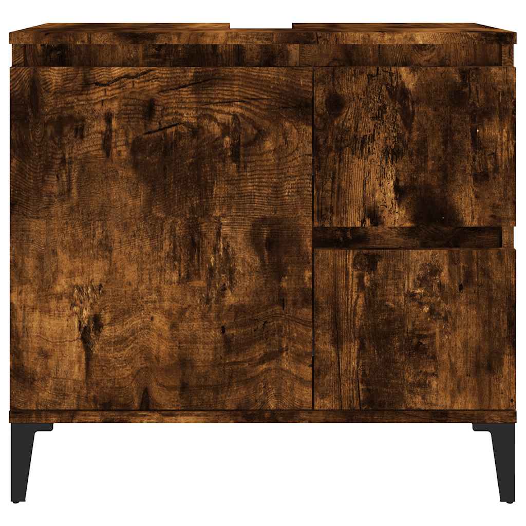 Badkamerkast 65X33X60 Cm Bewerkt Hout Kleurig