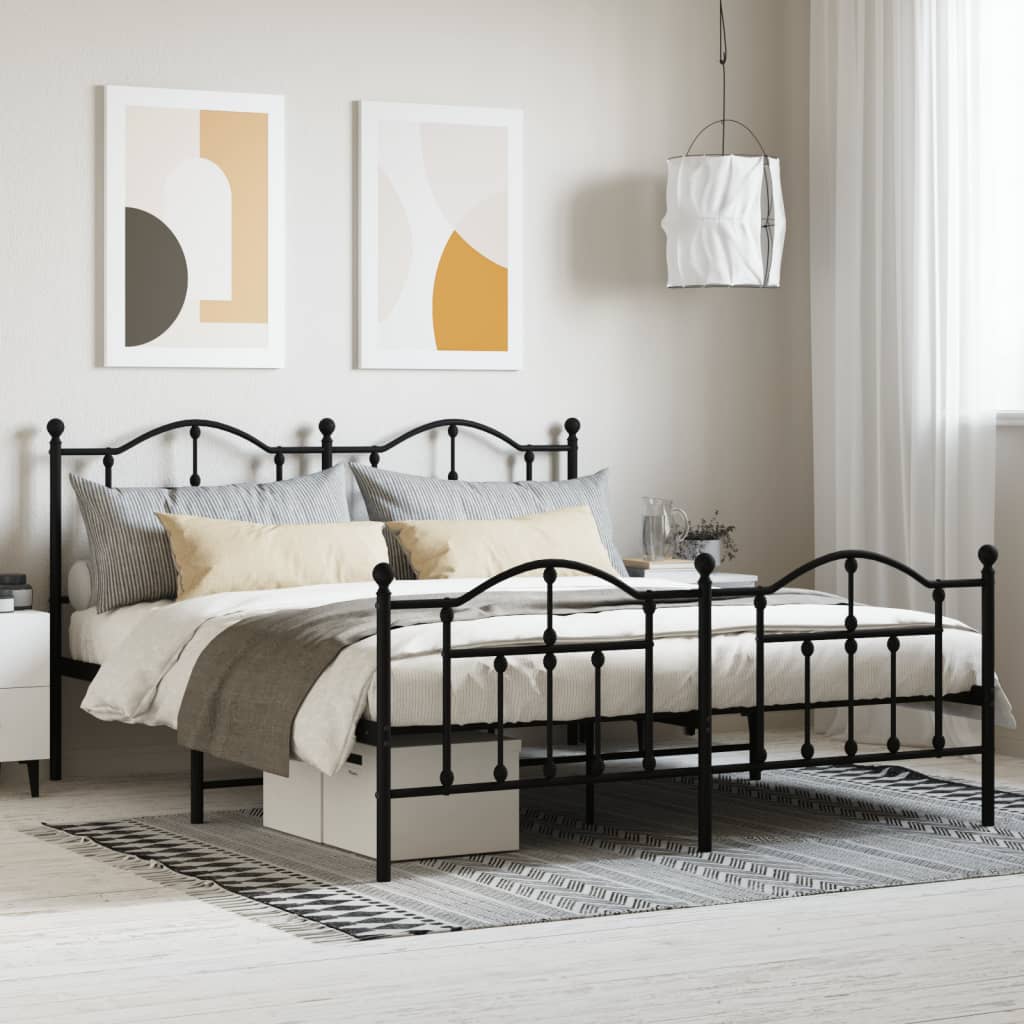 Bedframe Met Hoofd- En Voeteneinde Metaal