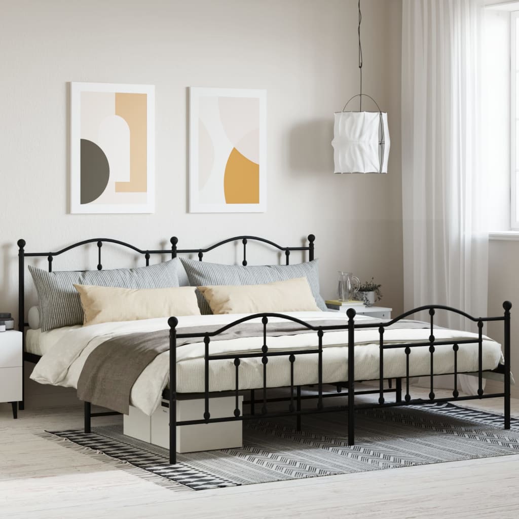 Bedframe Met Hoofd- En Voeteneinde Metaal
