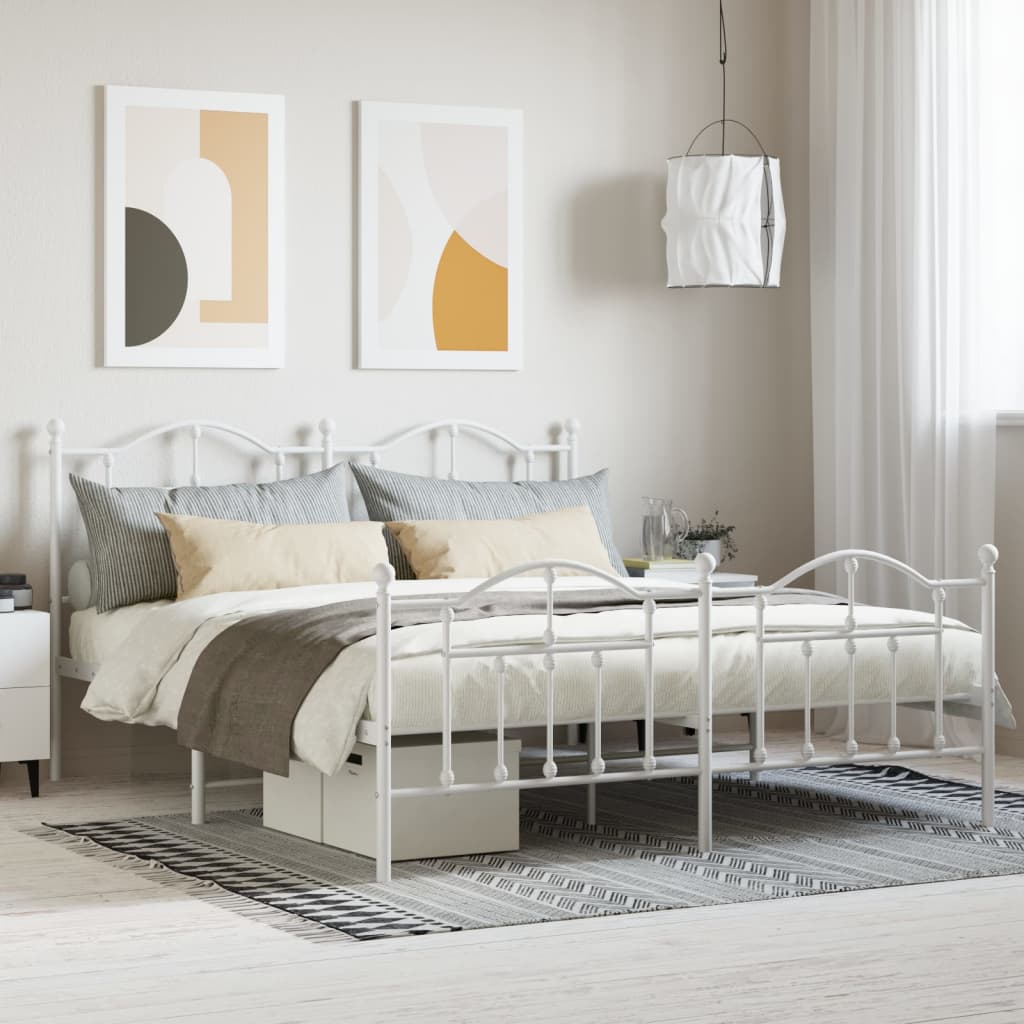 Bedframe Met Hoofd- En Voeteneinde Metaal