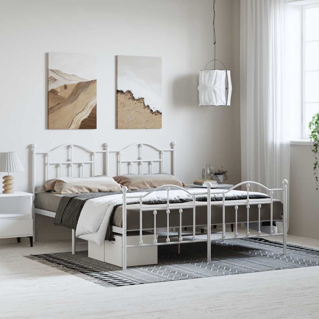 Bedframe Met Hoofd- En Voeteneinde Metaal