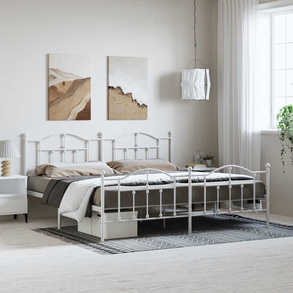 Bedframe Met Hoofd- En Voeteneinde Metaal