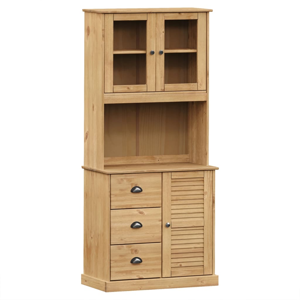 Hoge Kast Vigo 78X40X175 Cm Massief Grenenhout