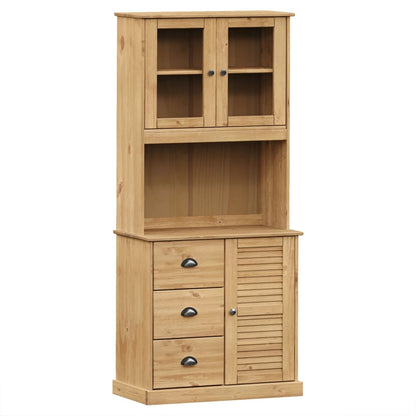 Hoge Kast Vigo 78X40X175 Cm Massief Grenenhout