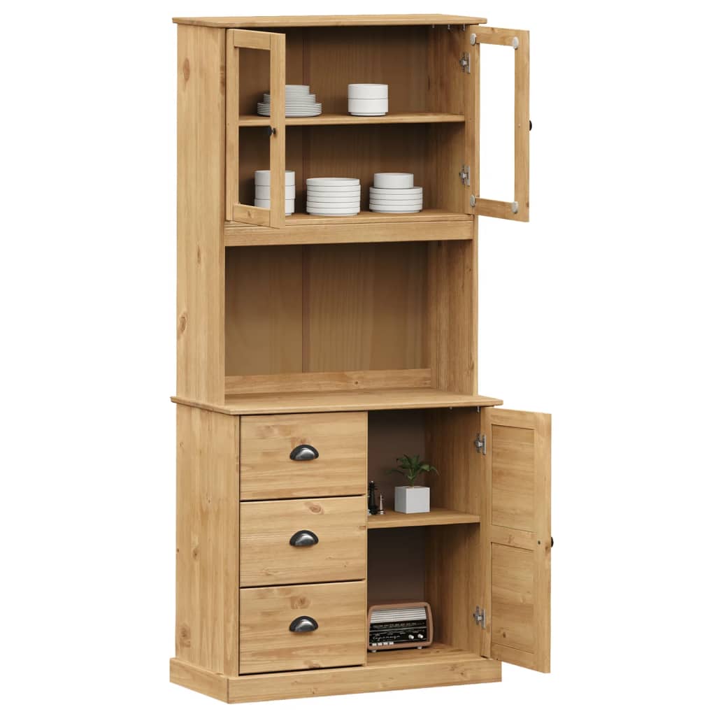 Hoge Kast Vigo 78X40X175 Cm Massief Grenenhout