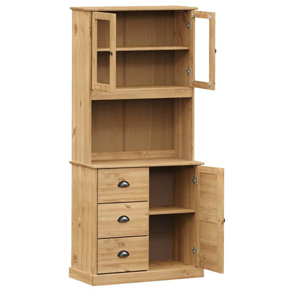 Hoge Kast Vigo 78X40X175 Cm Massief Grenenhout