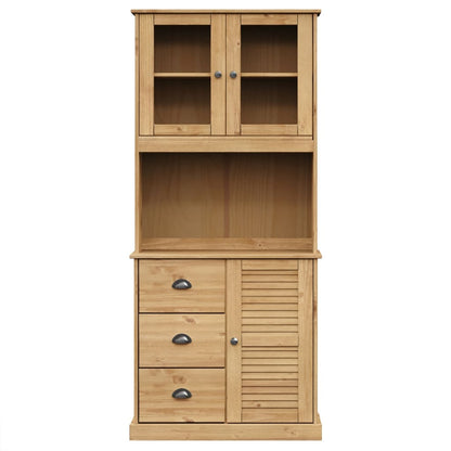 Hoge Kast Vigo 78X40X175 Cm Massief Grenenhout