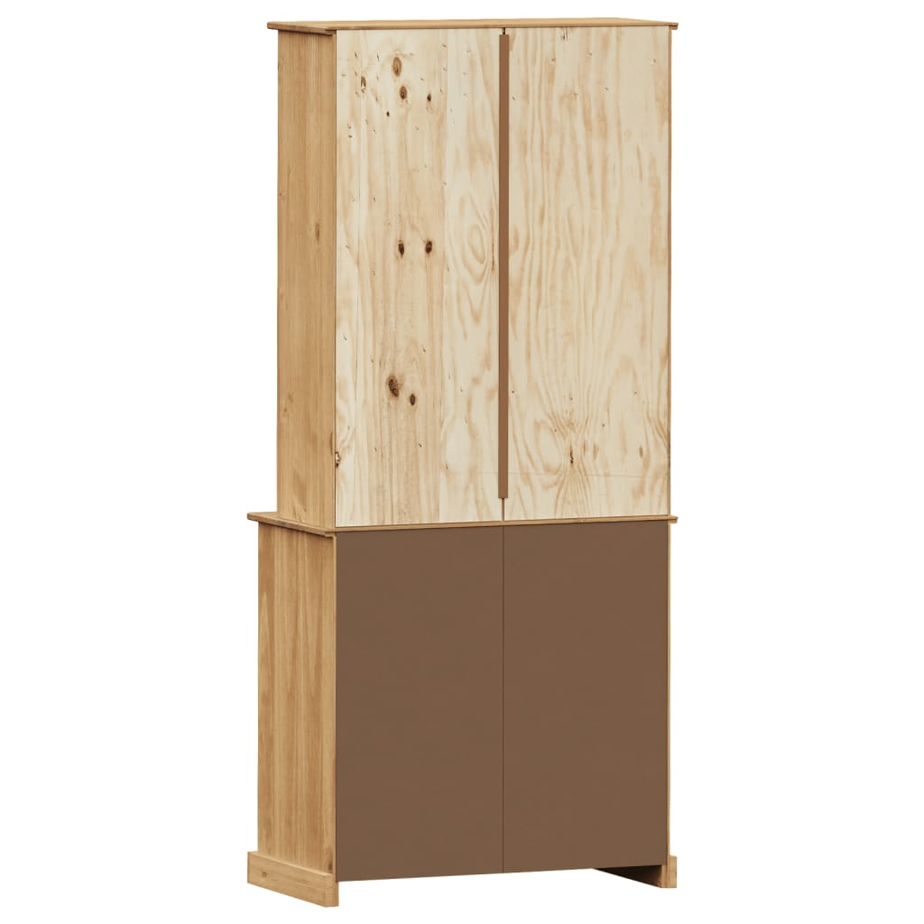 Hoge Kast Vigo 78X40X175 Cm Massief Grenenhout