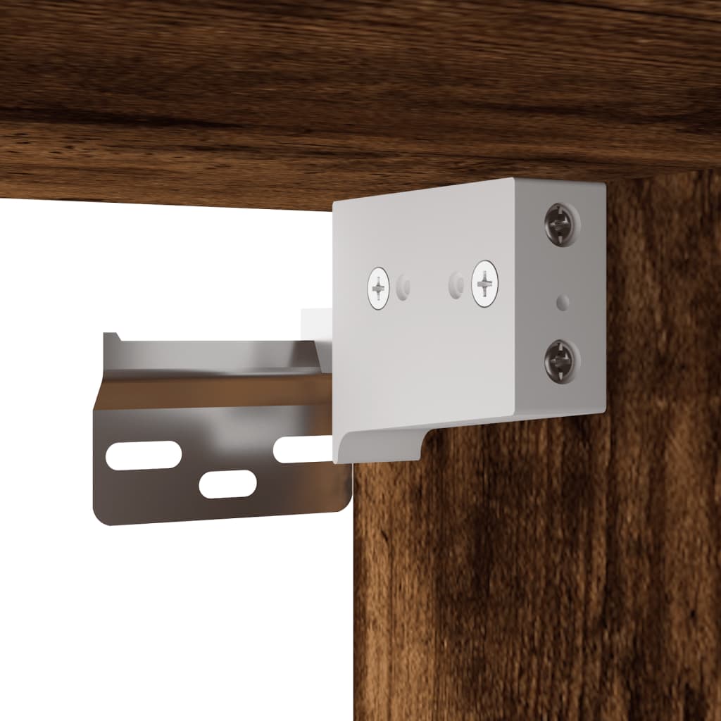 Wandkast 100X36,5X35 Cm Bewerkt Hout Kleurig Gerookt Eiken