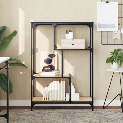 Boekenrek 99X35,5X176 Cm Bewerkt Hout En Staal