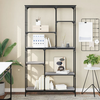 Boekenrek 99X35,5X176 Cm Bewerkt Hout En Staal