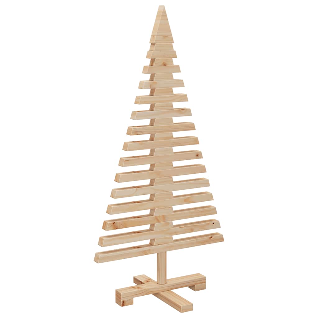 Kerstdecoratie Kerstboom Massief Grenenhout Naturel (Onafgewerkt)