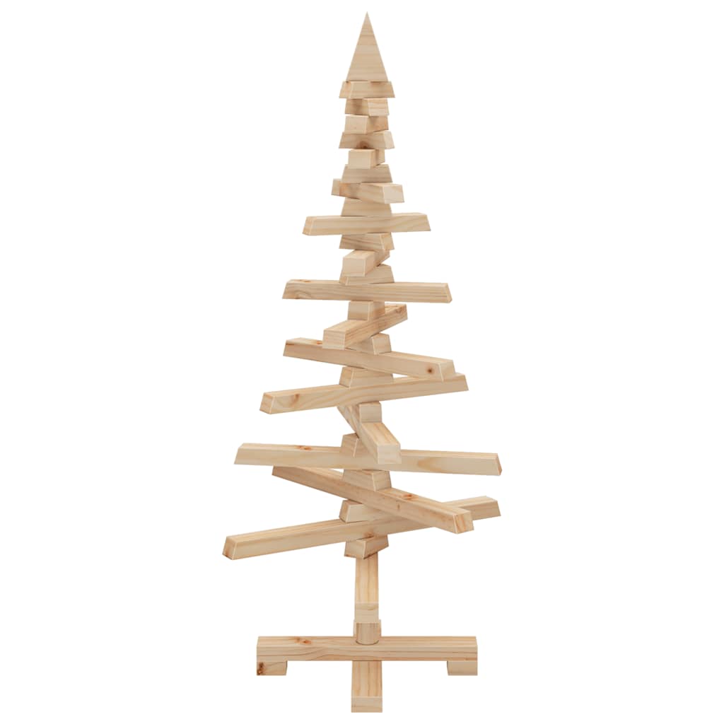 Kerstdecoratie Kerstboom Massief Grenenhout Naturel (Onafgewerkt)