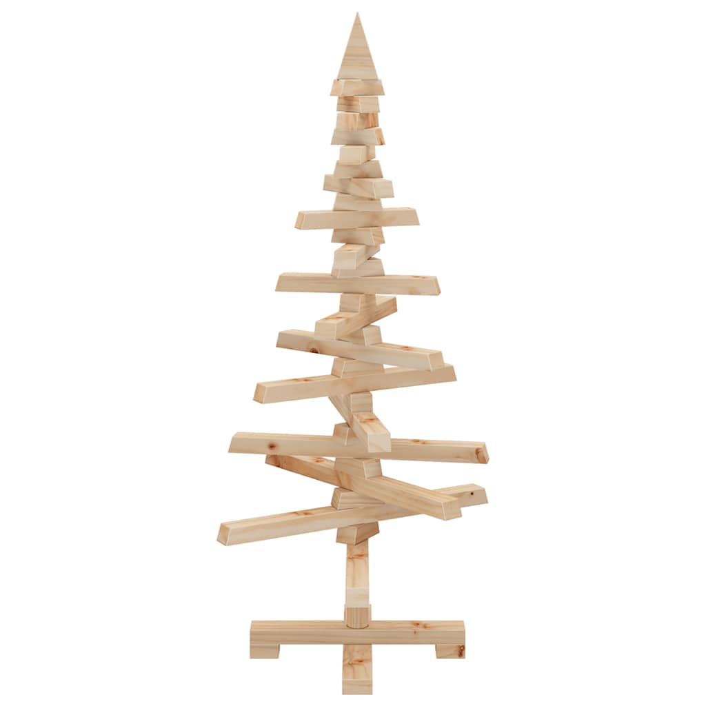 Kerstdecoratie Kerstboom Massief Grenenhout Naturel (Onafgewerkt)