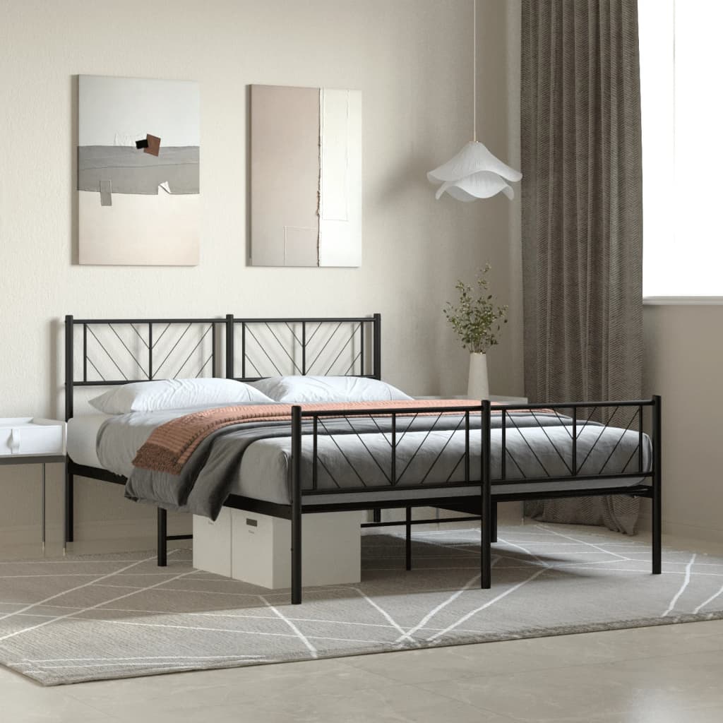 Bedframe Met Hoofd- En Voeteneinde Metaal
